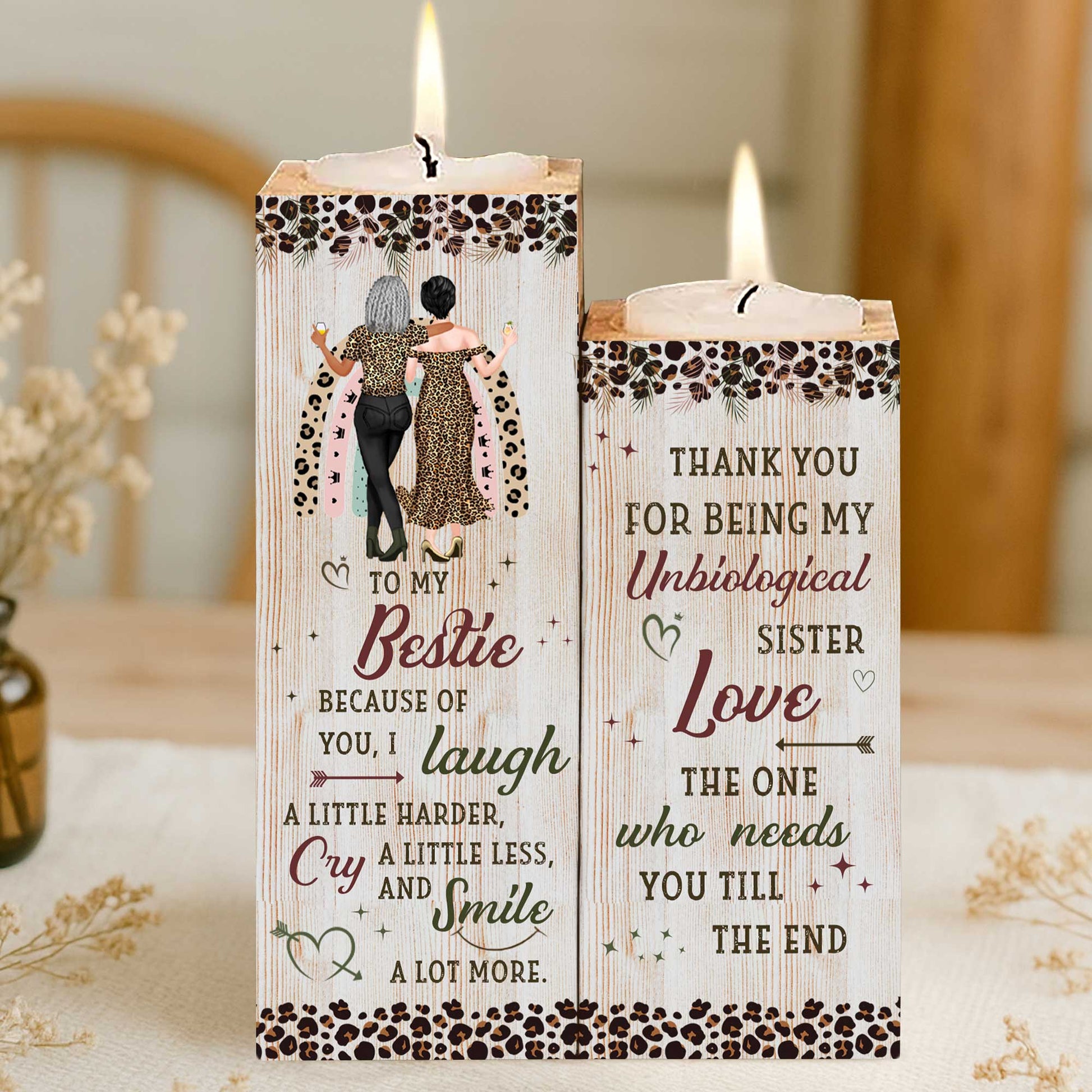 To My Bestie, Because Of You, Love And Hearts Design