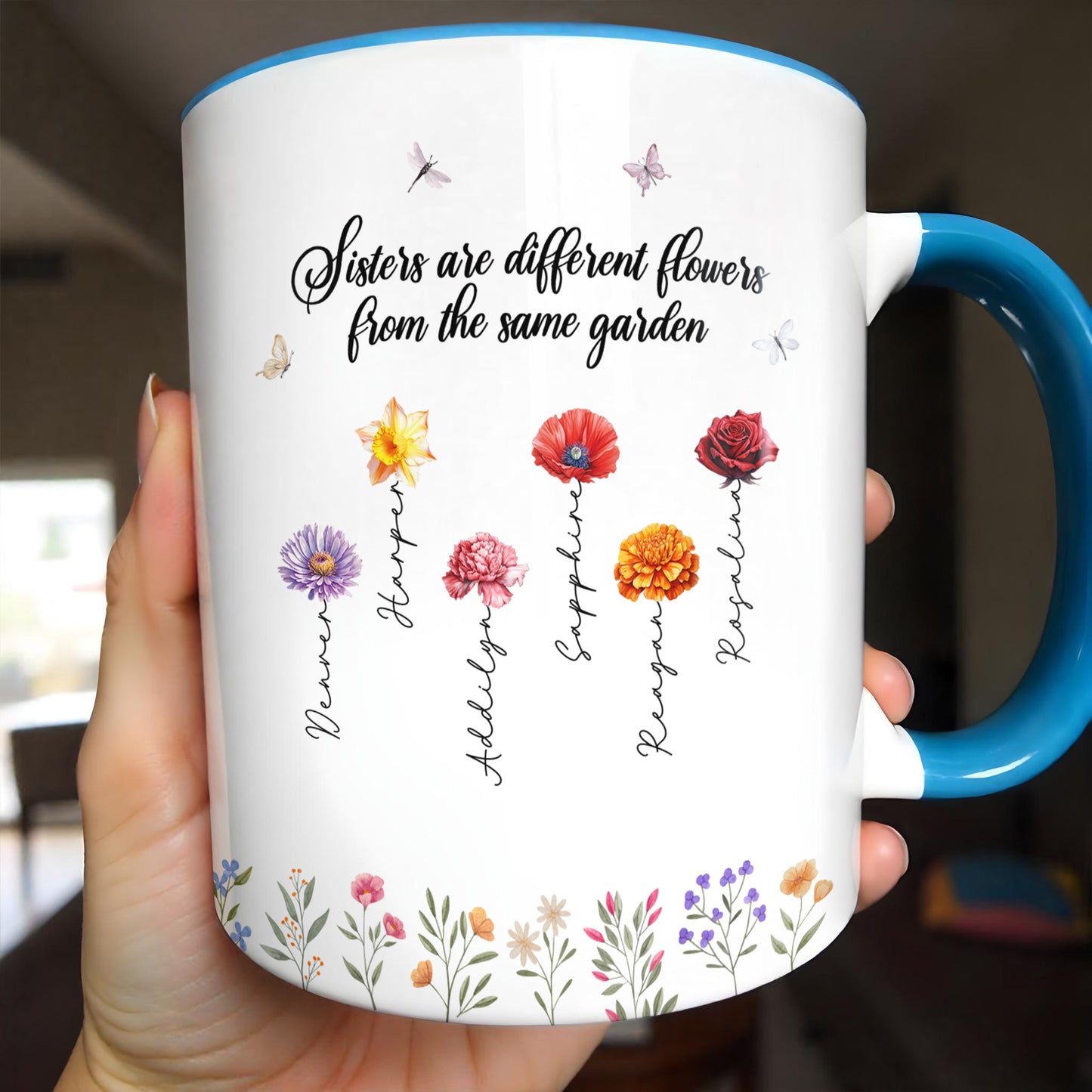 Sisters Are Different Flowers From The Same Garden, Flowers and Butterflies