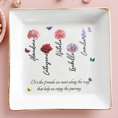 Enjoy The Journey Friendship Quote Jewelry Dish