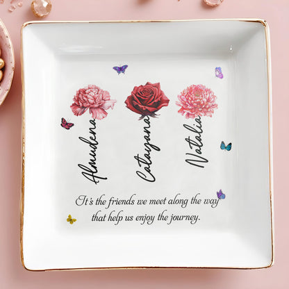 Enjoy The Journey Friendship Quote Jewelry Dish