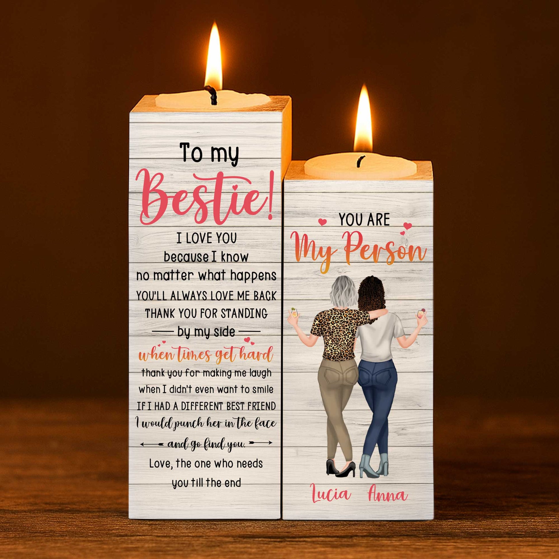 To My Bestie Love And Supportive Friendship Candle