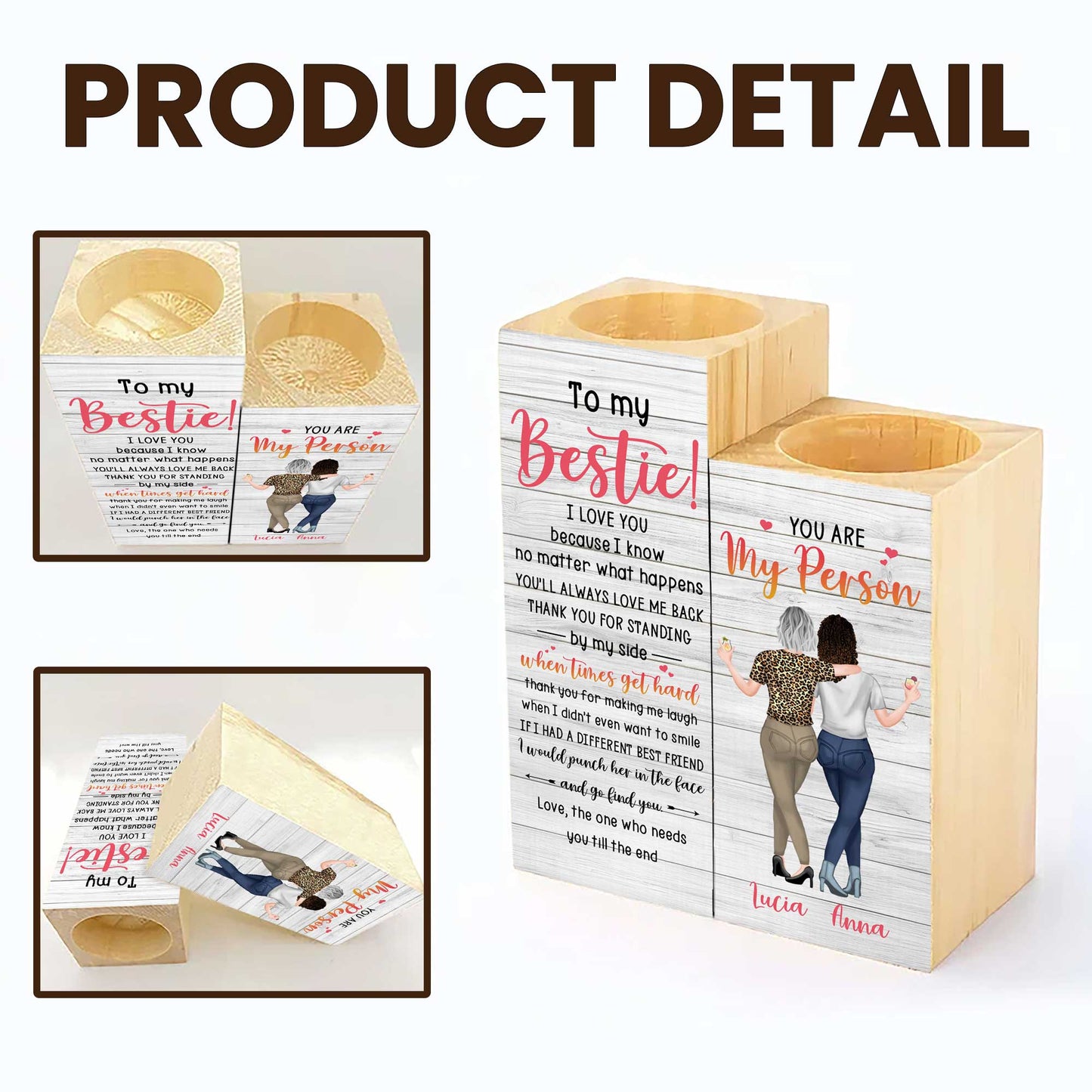 To My Bestie Love And Supportive Friendship Candle