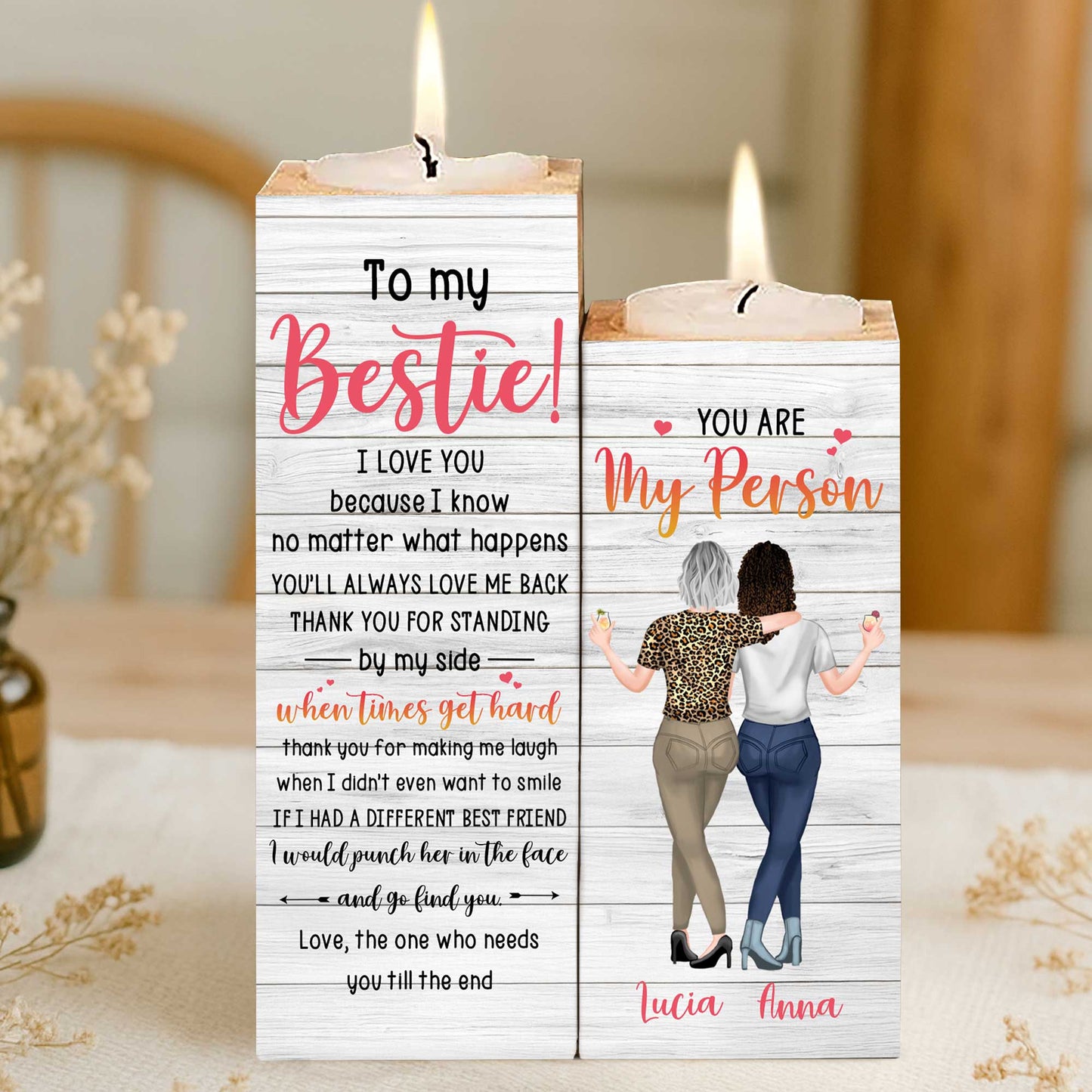 To My Bestie Love And Supportive Friendship Candle