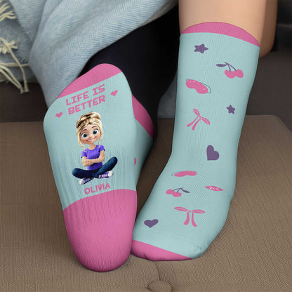 Life Is Better With Bestie And Cartoon Girl Figures