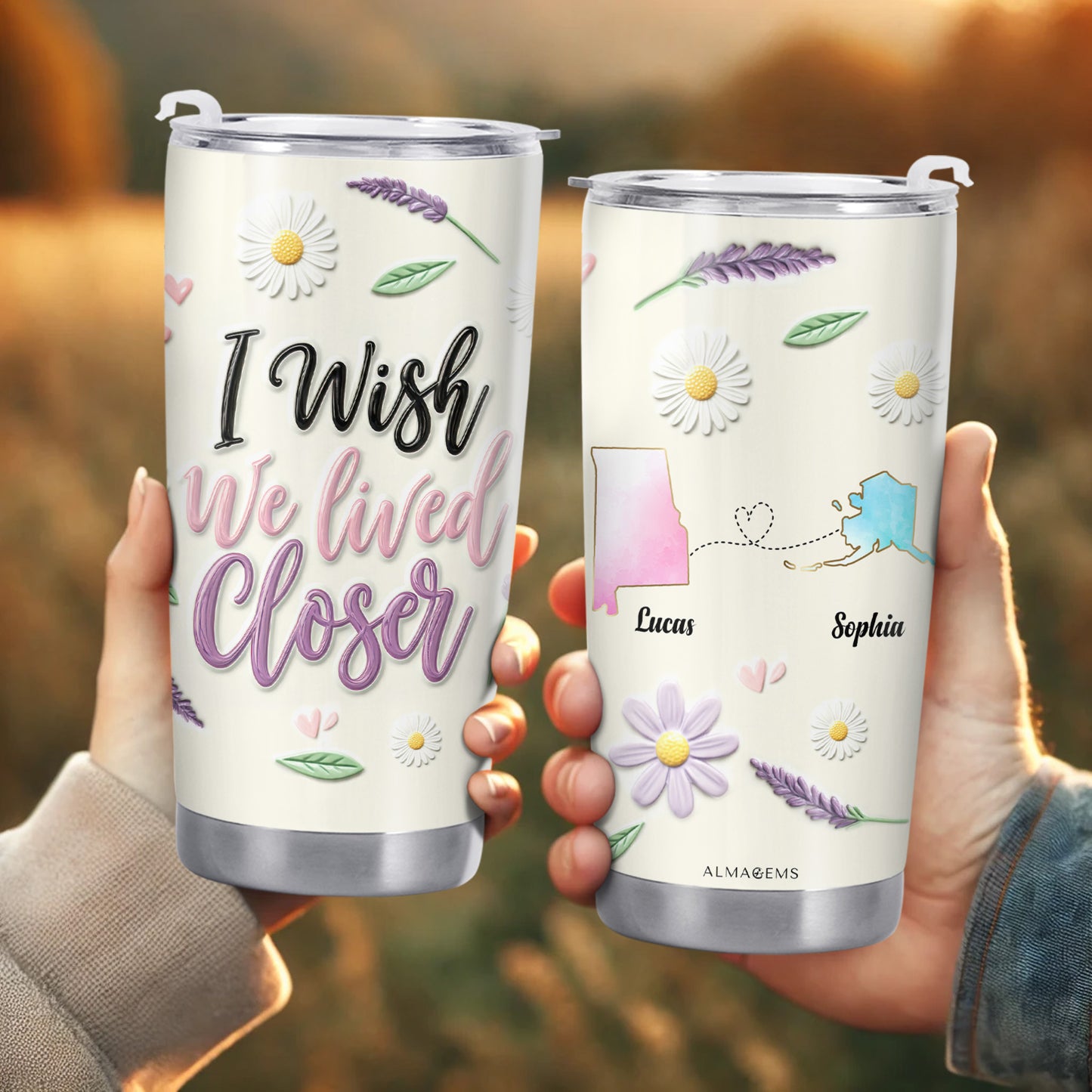 I Wish We Lived Closer Custom Tumbler