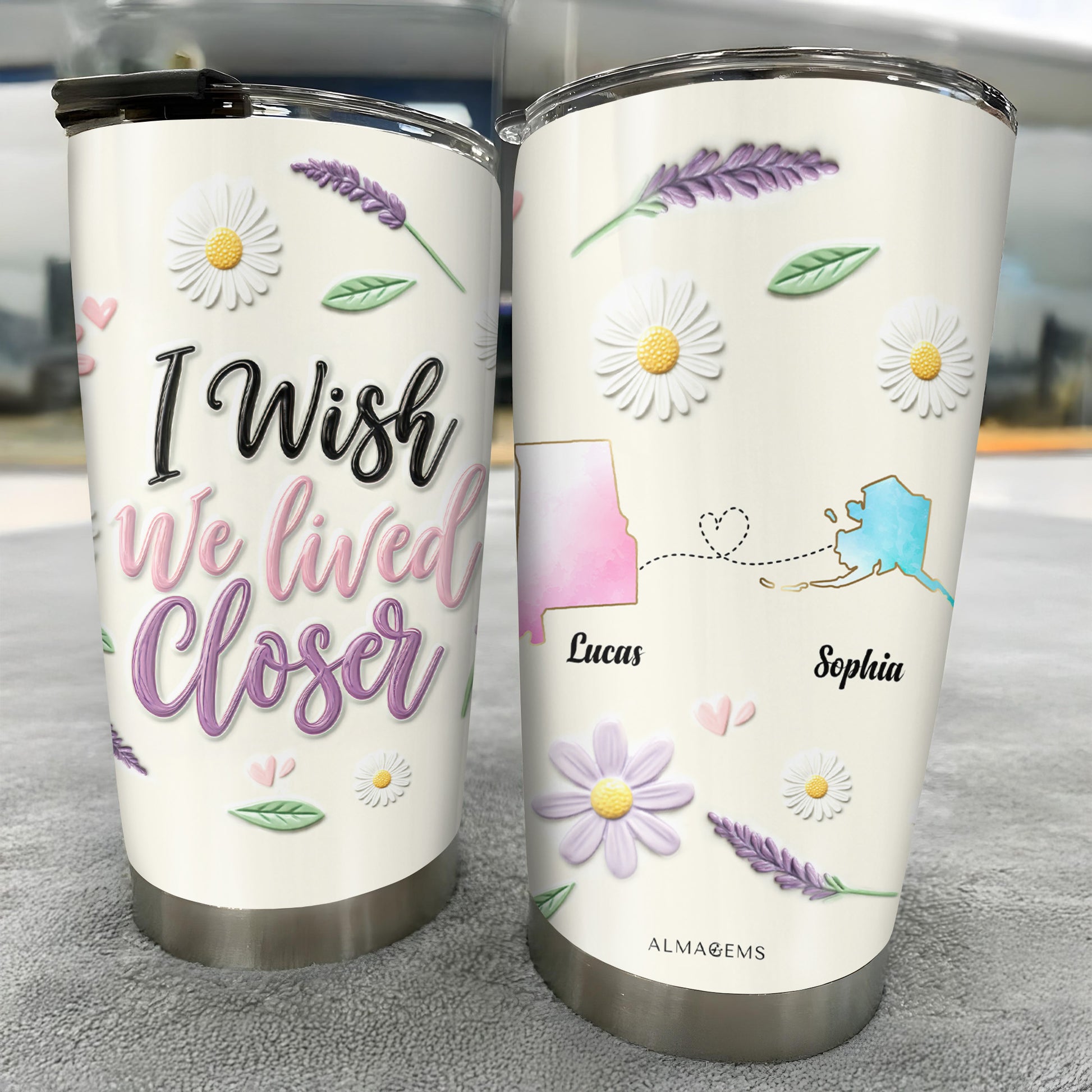 I Wish We Lived Closer Custom Tumbler