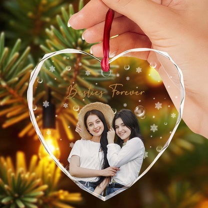 Besties Forever Heart And Snowflakes Design