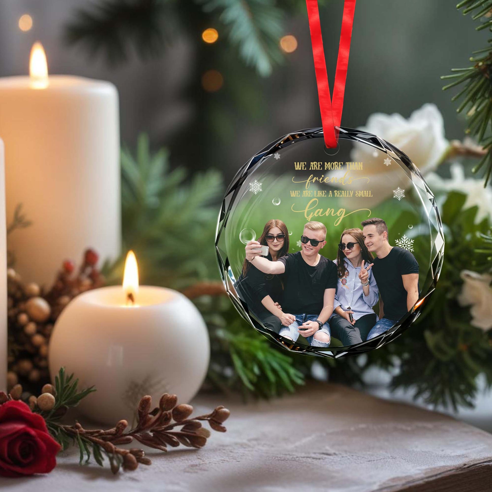 More Than Friends Like A Small Gang Circle Ornament