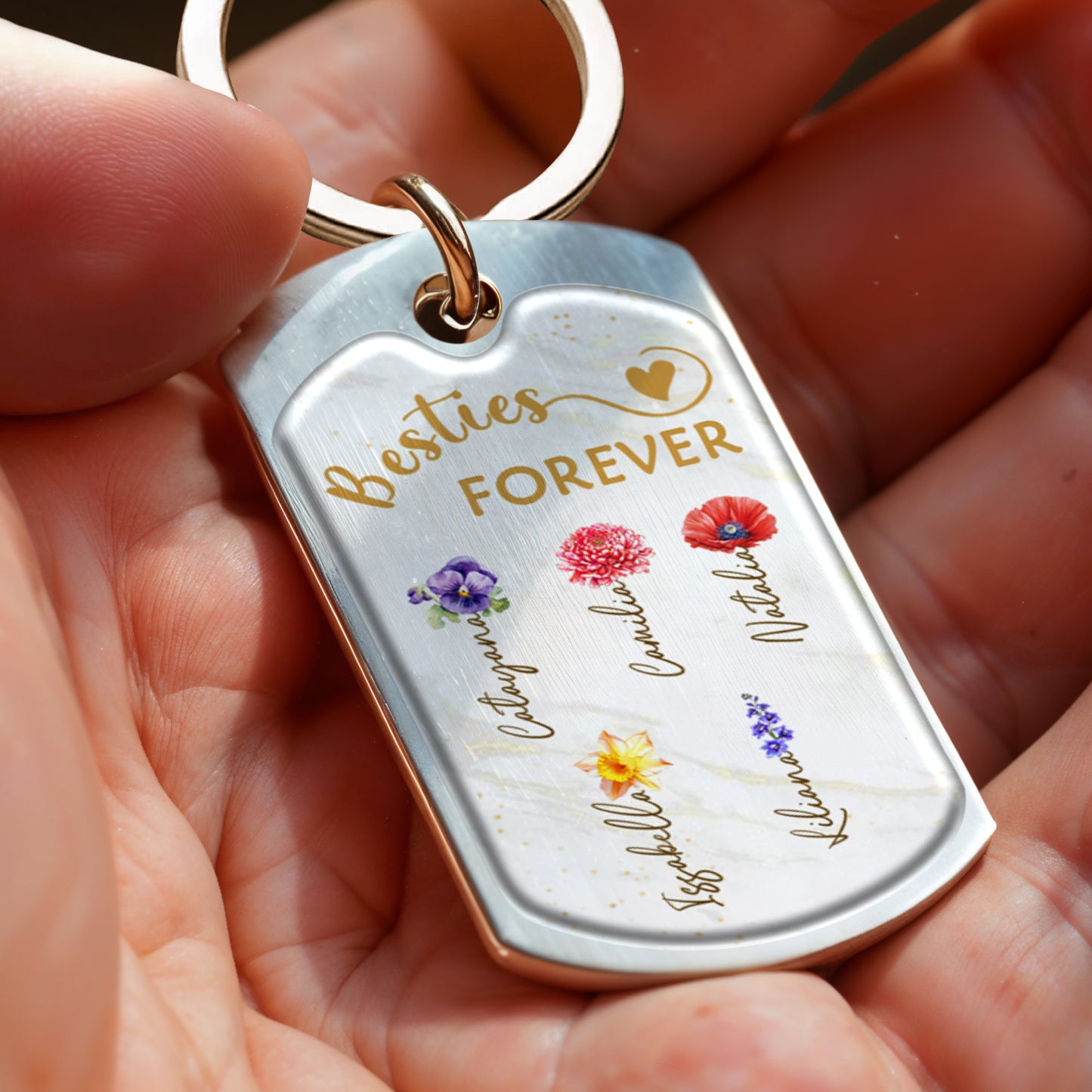 Besties Forever With Limitless Laughs And Endless Memories Keychain