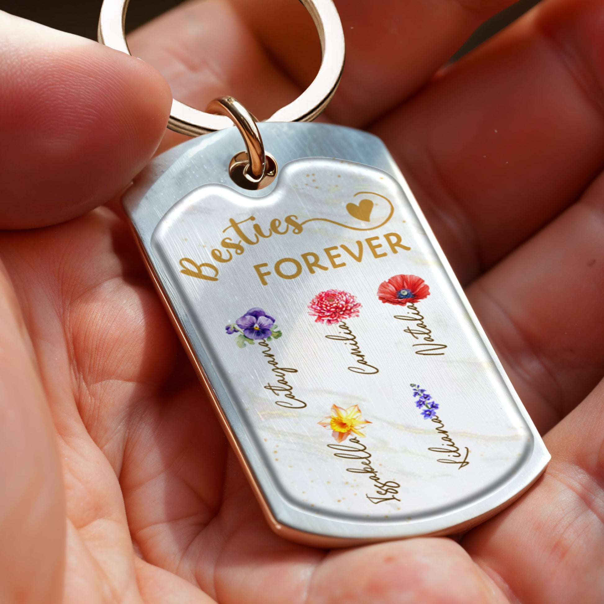 Besties Forever With Limitless Laughs And Endless Memories Keychain