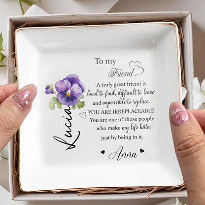 Irreplaceable Friend Heartfelt Message With Pansy Flower