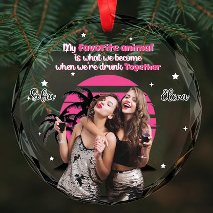 Favorite Animal When Drunk Together Ornament Featuring Lips And Stars