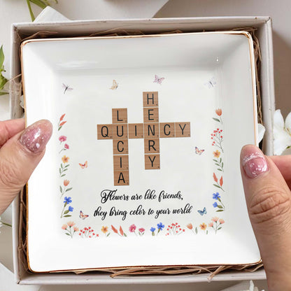 Flowers Like Friends Colorful Friendship Custom Dish