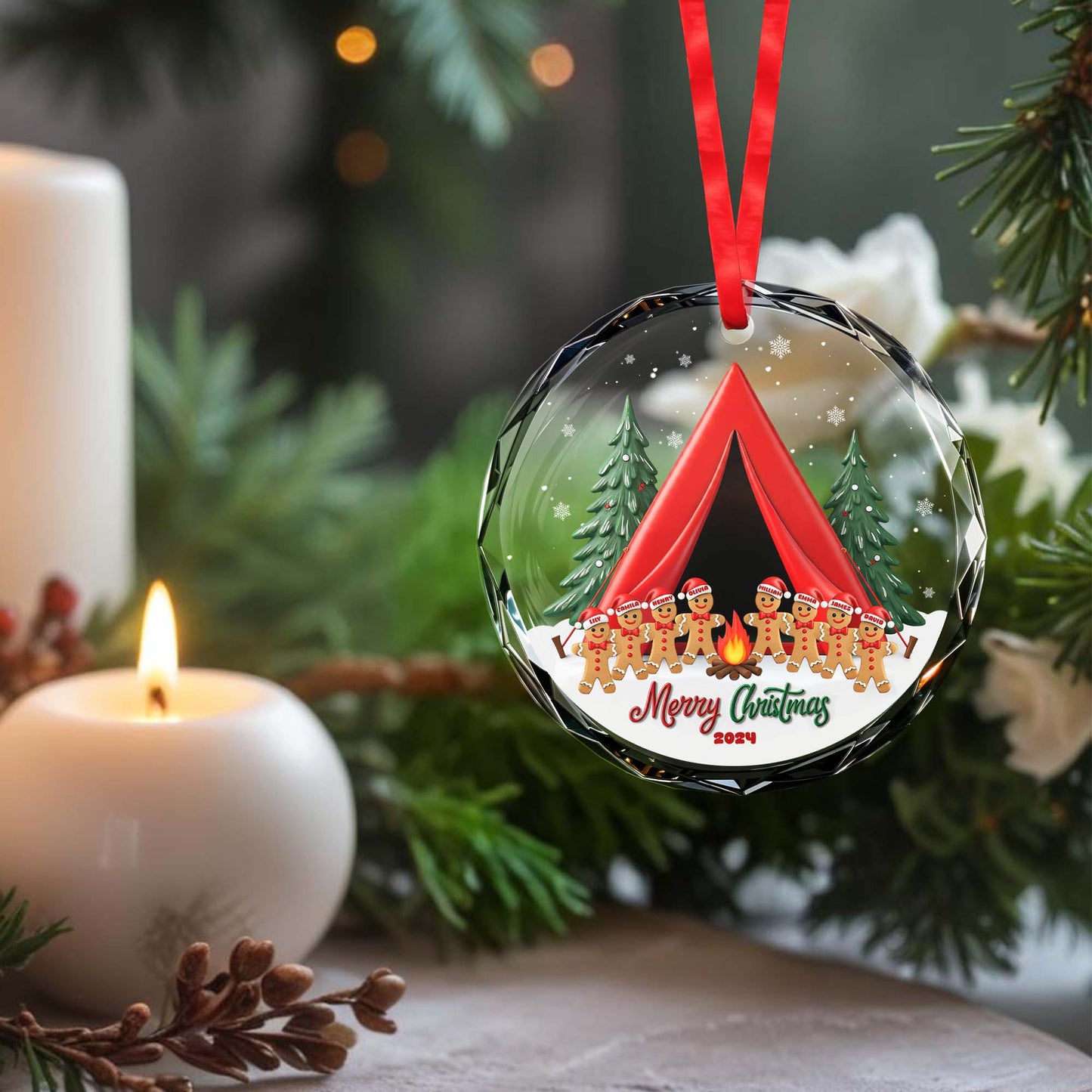 Merry Christmas Warm Holiday Celebration With Gingerbread Men