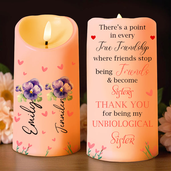 True Friendship To Unbiological Sisters With Hearts And Flowers