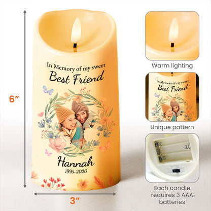 In Memory Of My Sweet Best Friend With Flowers