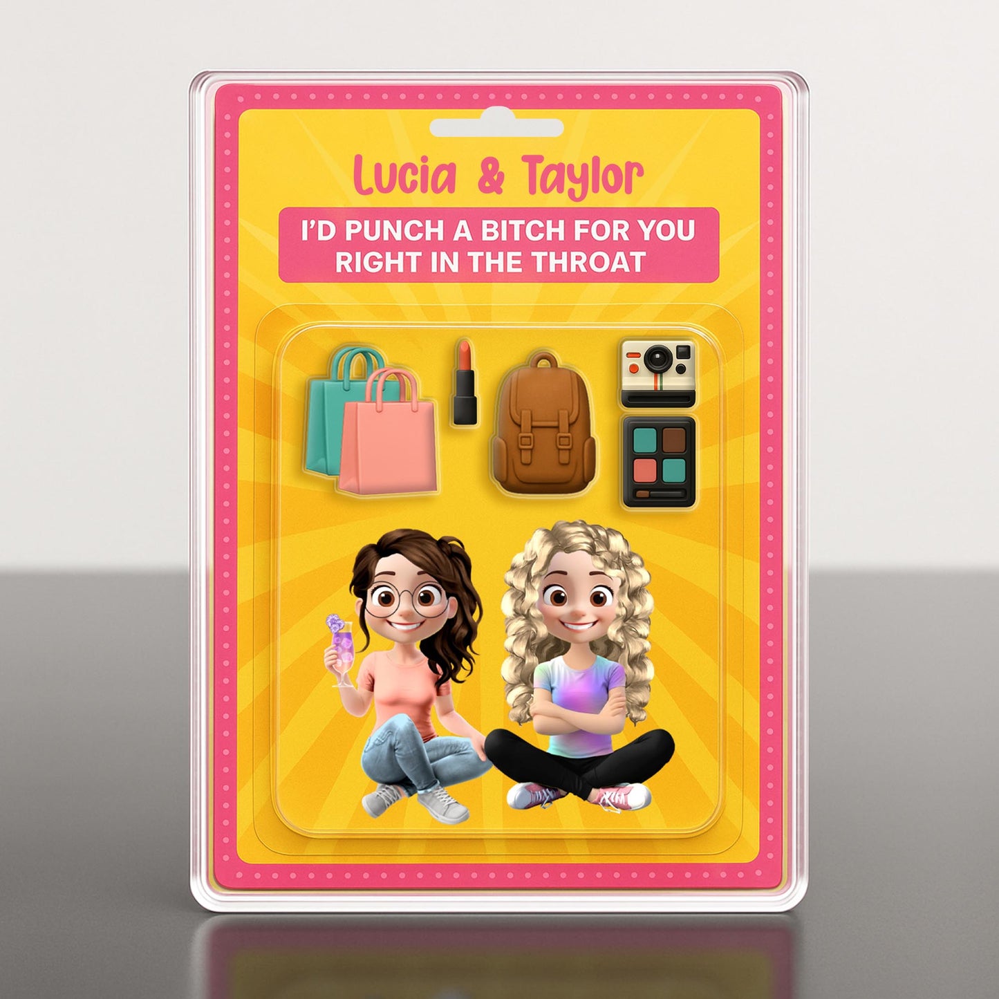 I'd Punch A B*tch For You Right In The Throat, Lipstick, Backpack, Camera