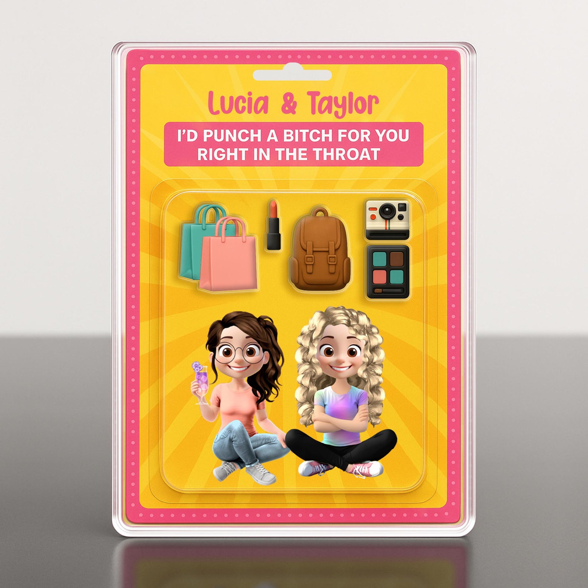 I'd Punch A B*tch For You Right In The Throat, Lipstick, Backpack, Camera