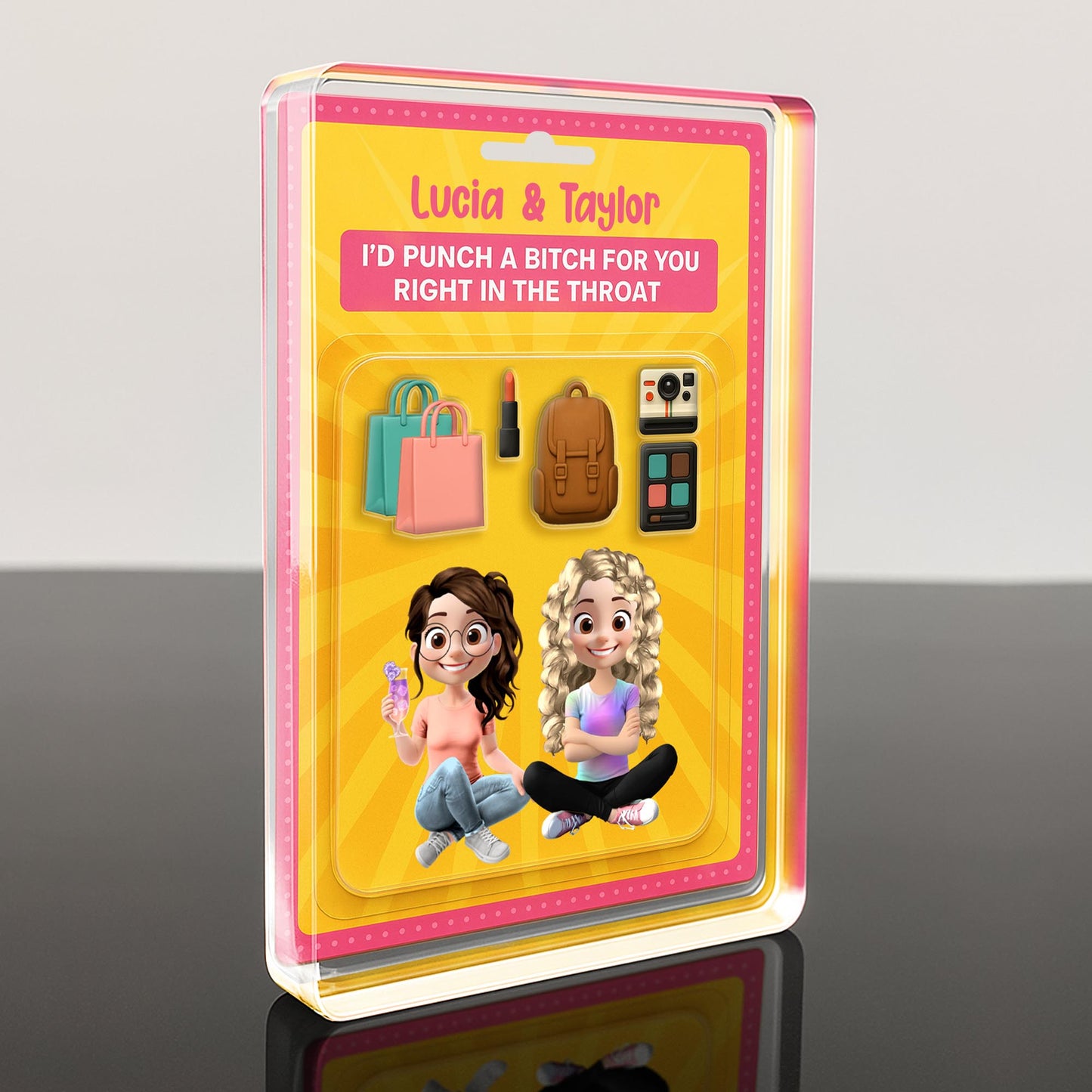 I'd Punch A B*tch For You Right In The Throat, Lipstick, Backpack, Camera