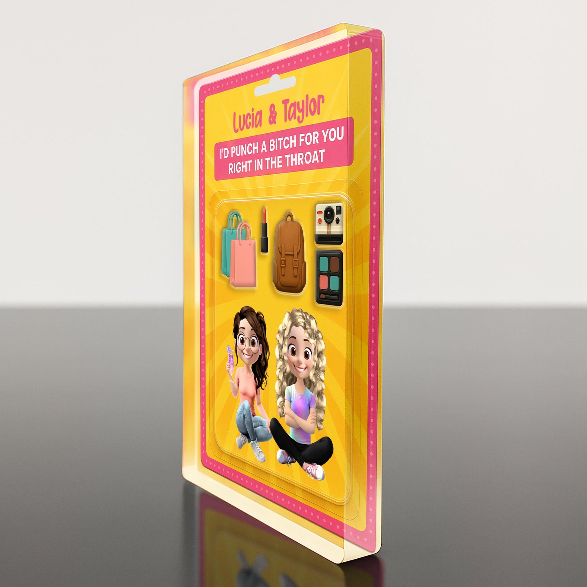 I'd Punch A B*tch For You Right In The Throat, Lipstick, Backpack, Camera