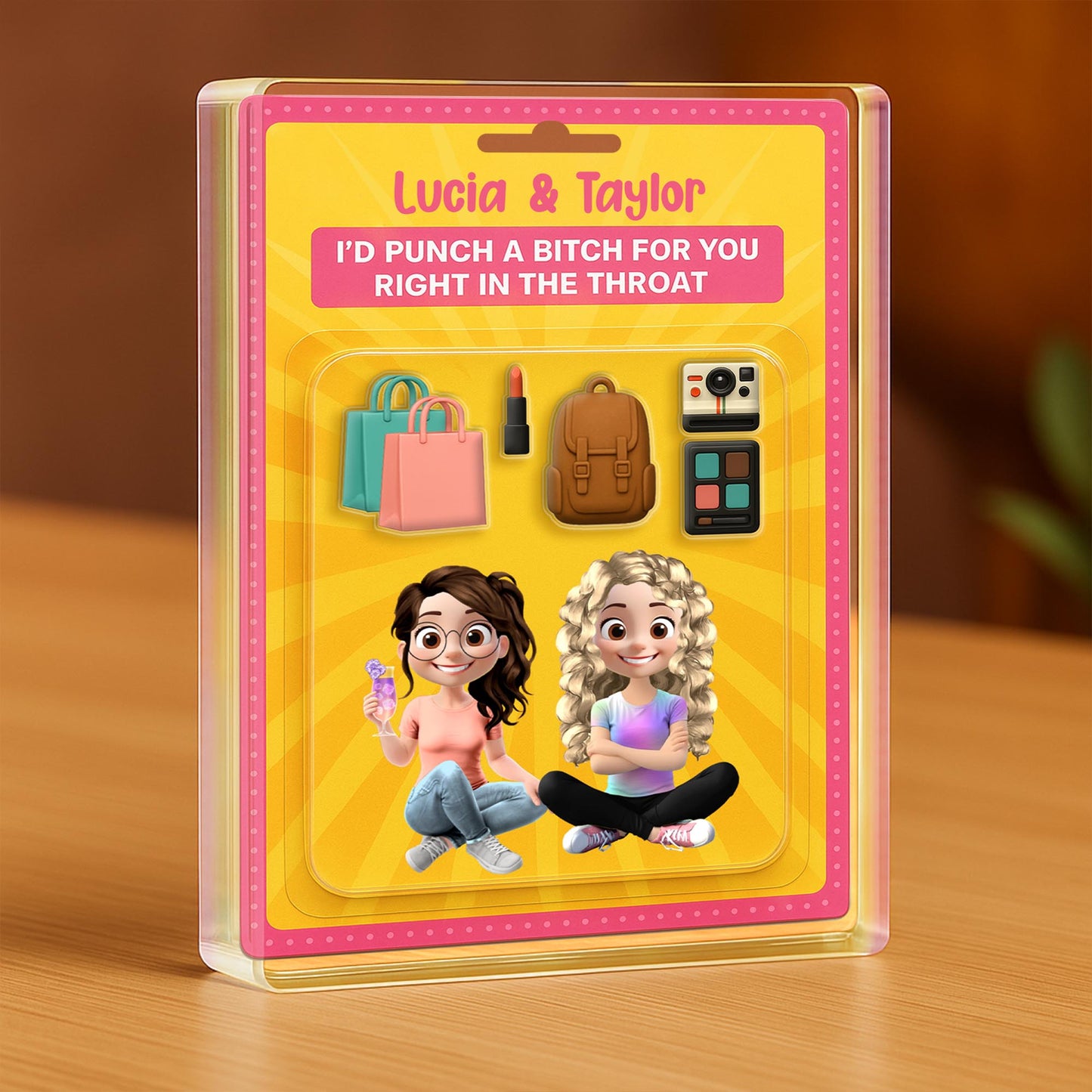 I'd Punch A B*tch For You Right In The Throat, Lipstick, Backpack, Camera