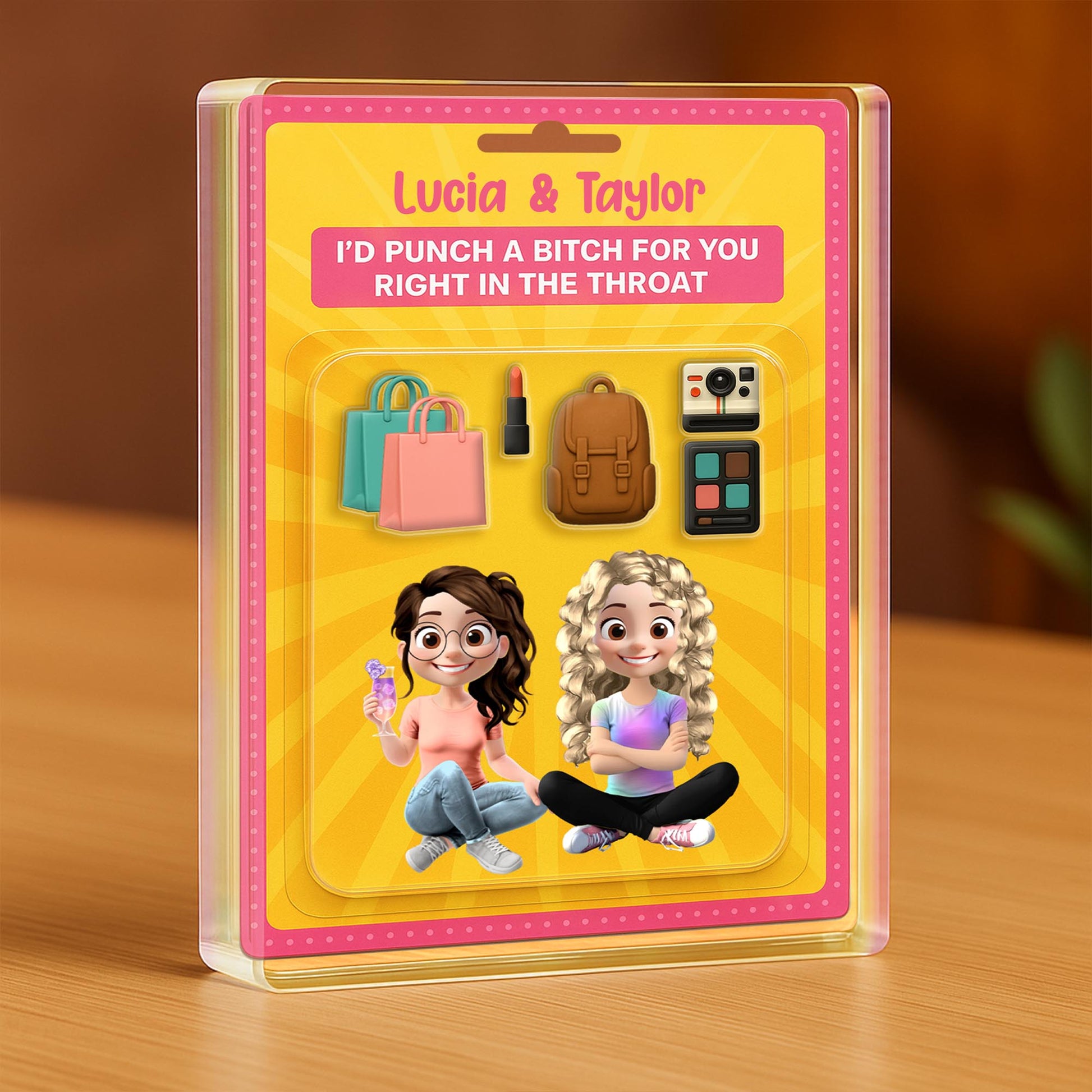 I'd Punch A B*tch For You Right In The Throat, Lipstick, Backpack, Camera