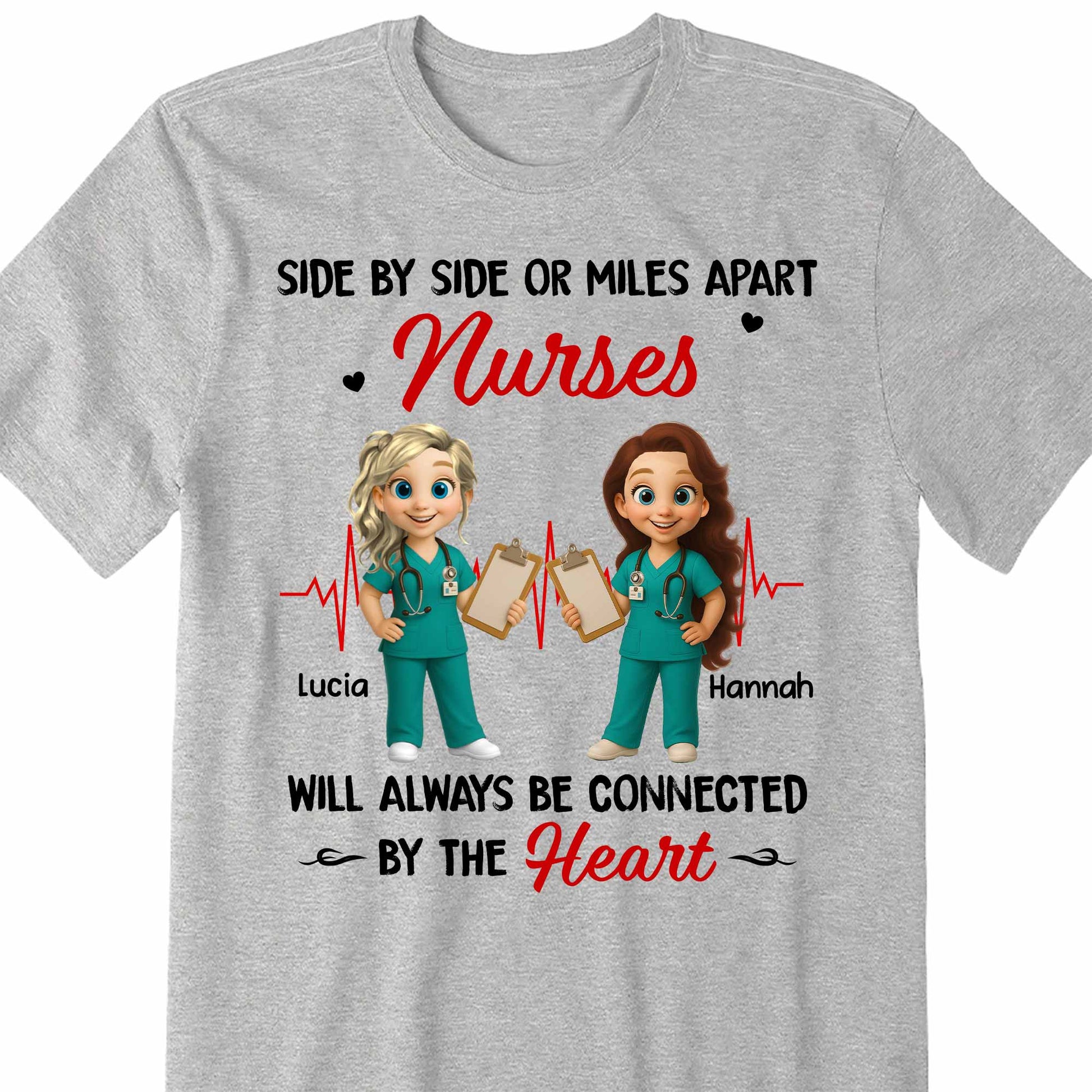 Nurses Connected By The Heart, Heartbeat Line