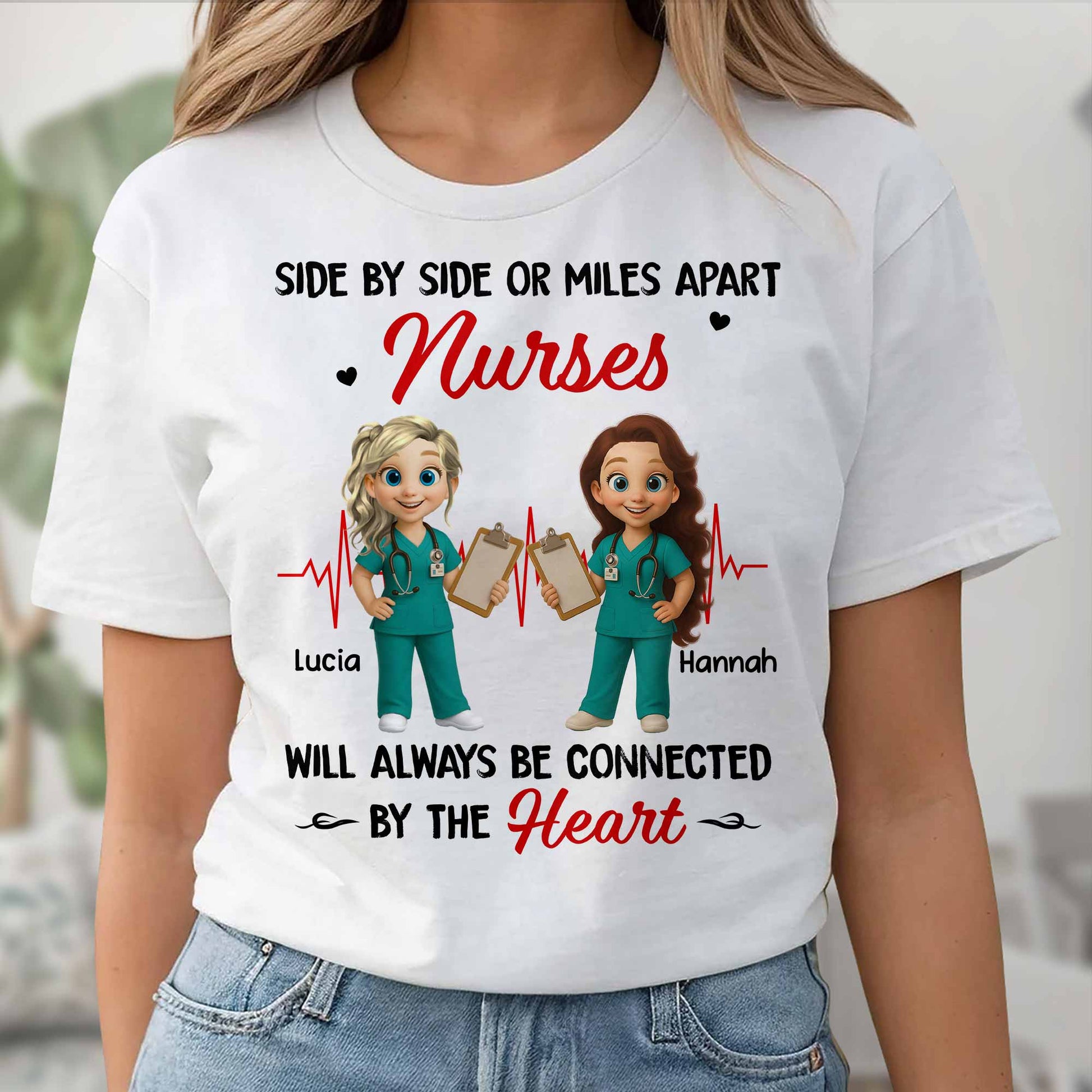 Nurses Connected By The Heart, Heartbeat Line