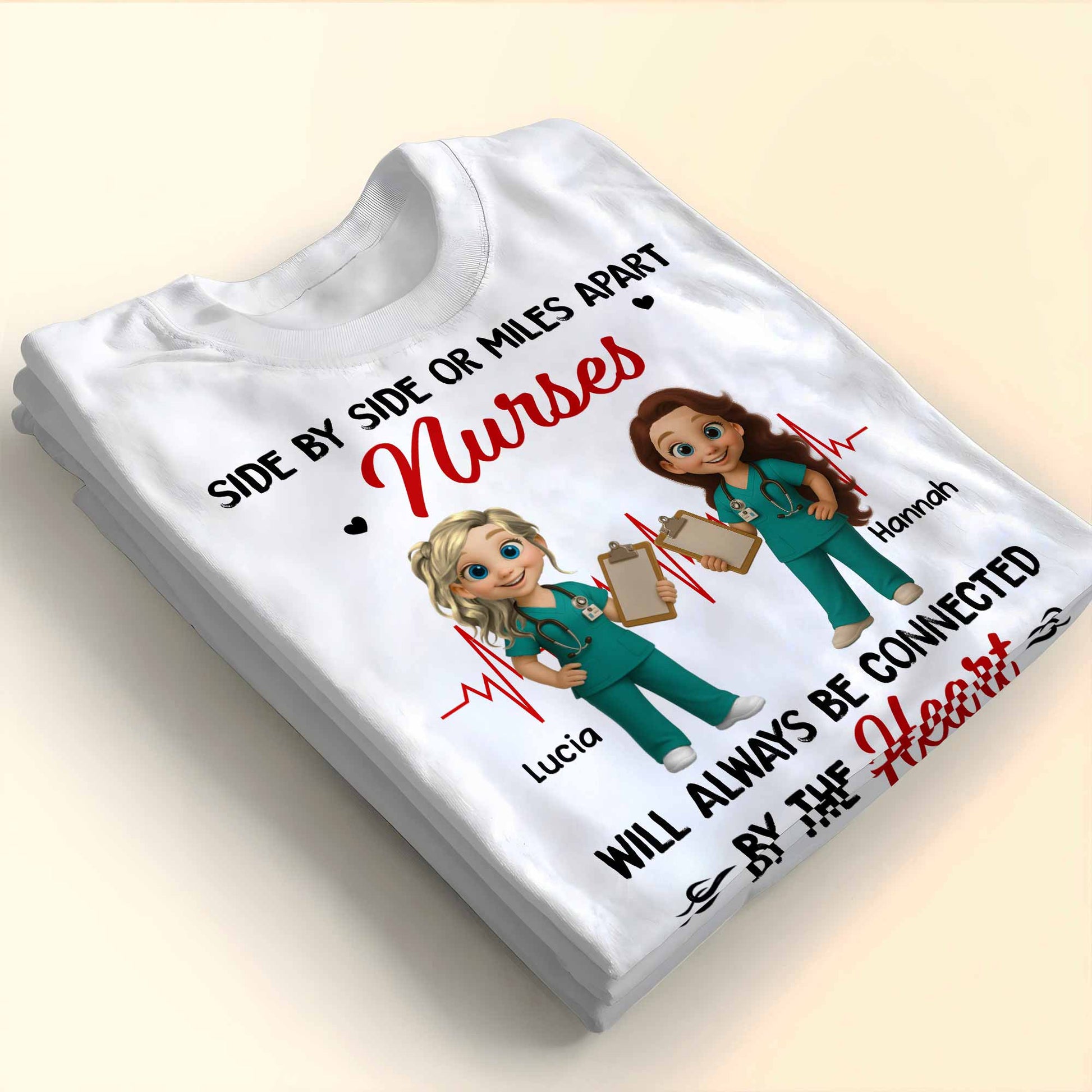 Nurses Connected By The Heart, Heartbeat Line