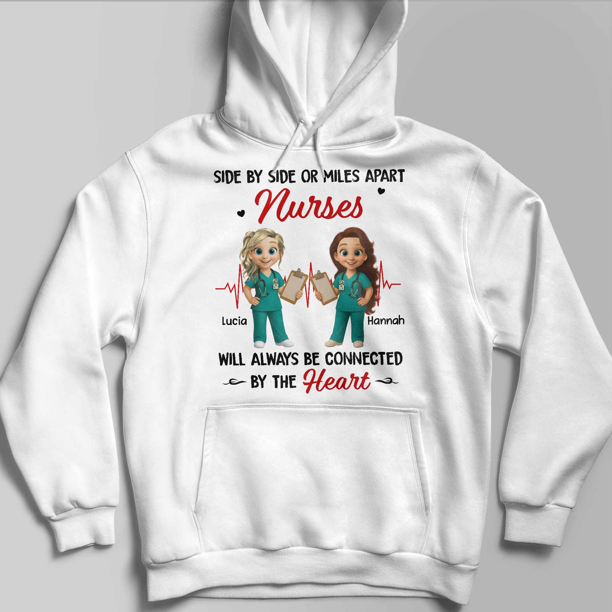 Nurses Connected By The Heart, Heartbeat Line