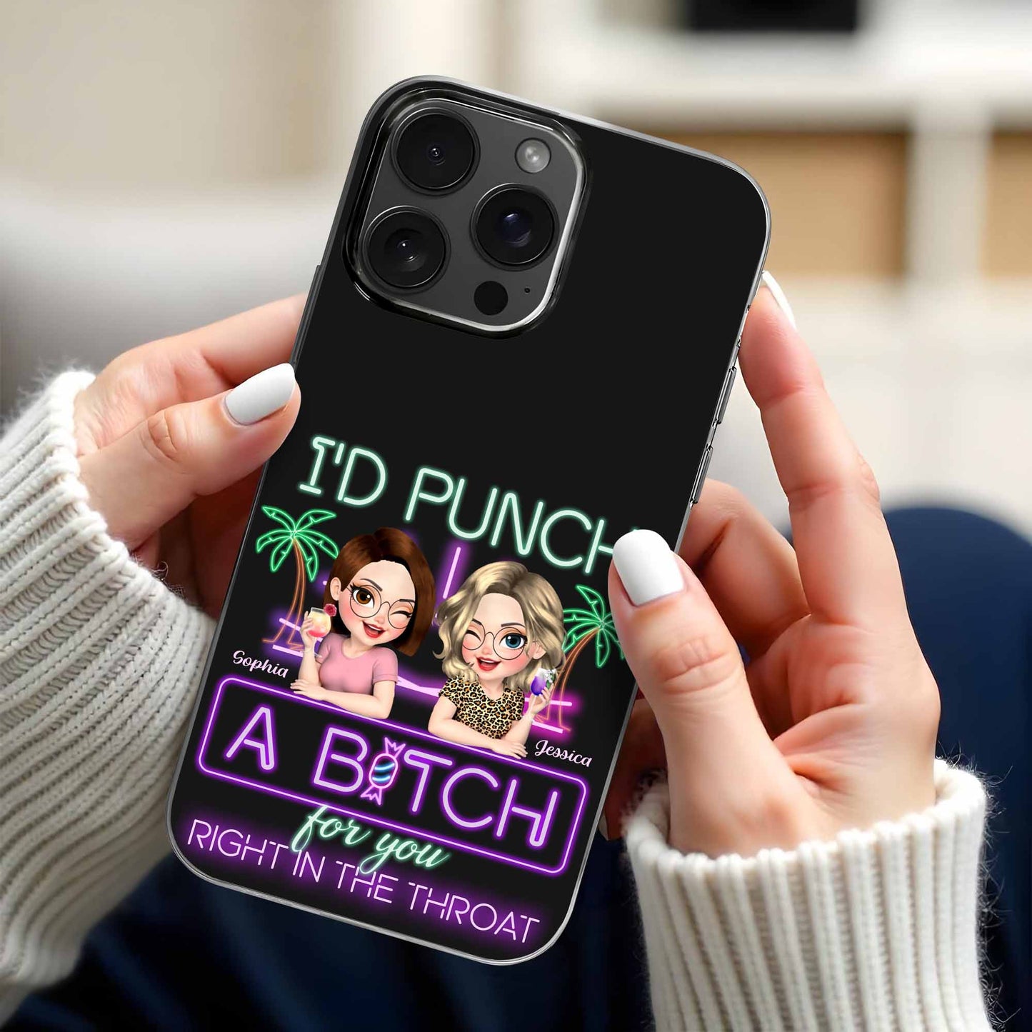 I'd Punch A B*tch For You, Neon Sign Style And Palm Trees