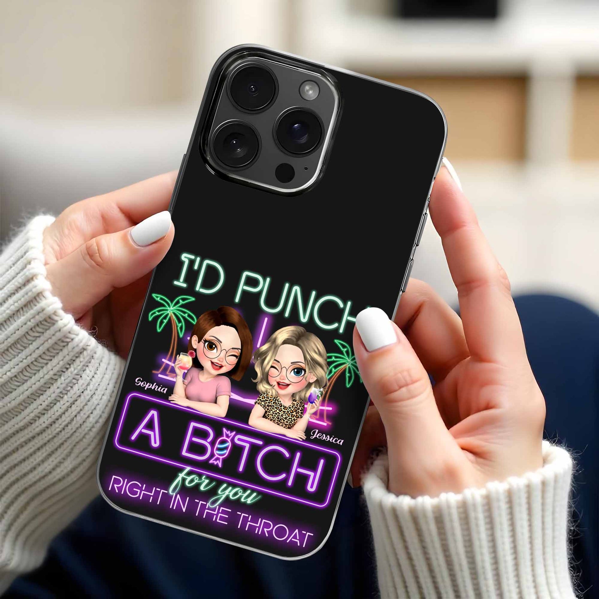 I'd Punch A B*tch For You, Neon Sign Style And Palm Trees