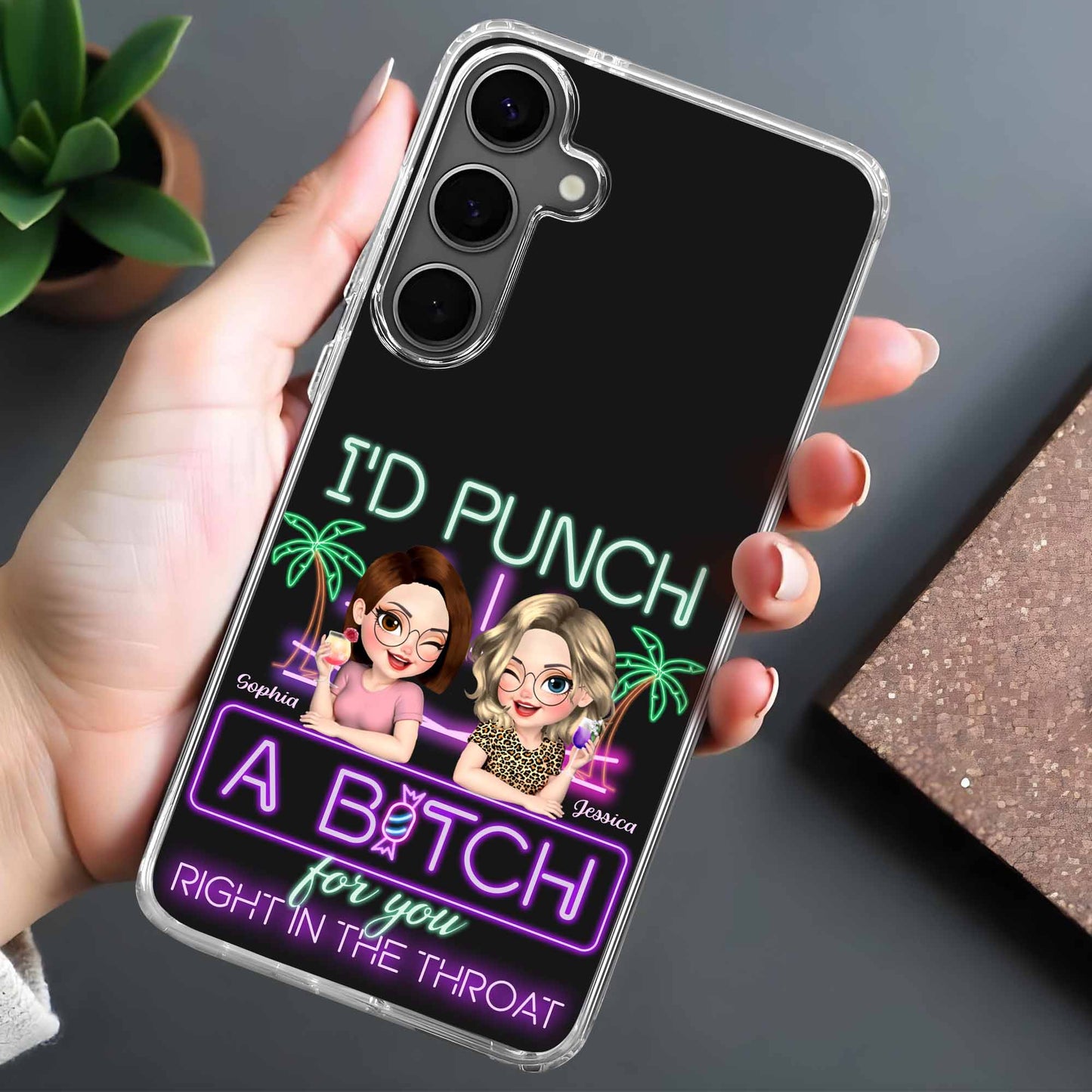 I'd Punch A B*tch For You, Neon Sign Style And Palm Trees