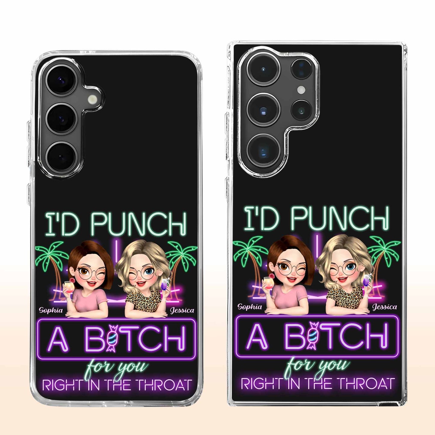 I'd Punch A B*tch For You, Neon Sign Style And Palm Trees