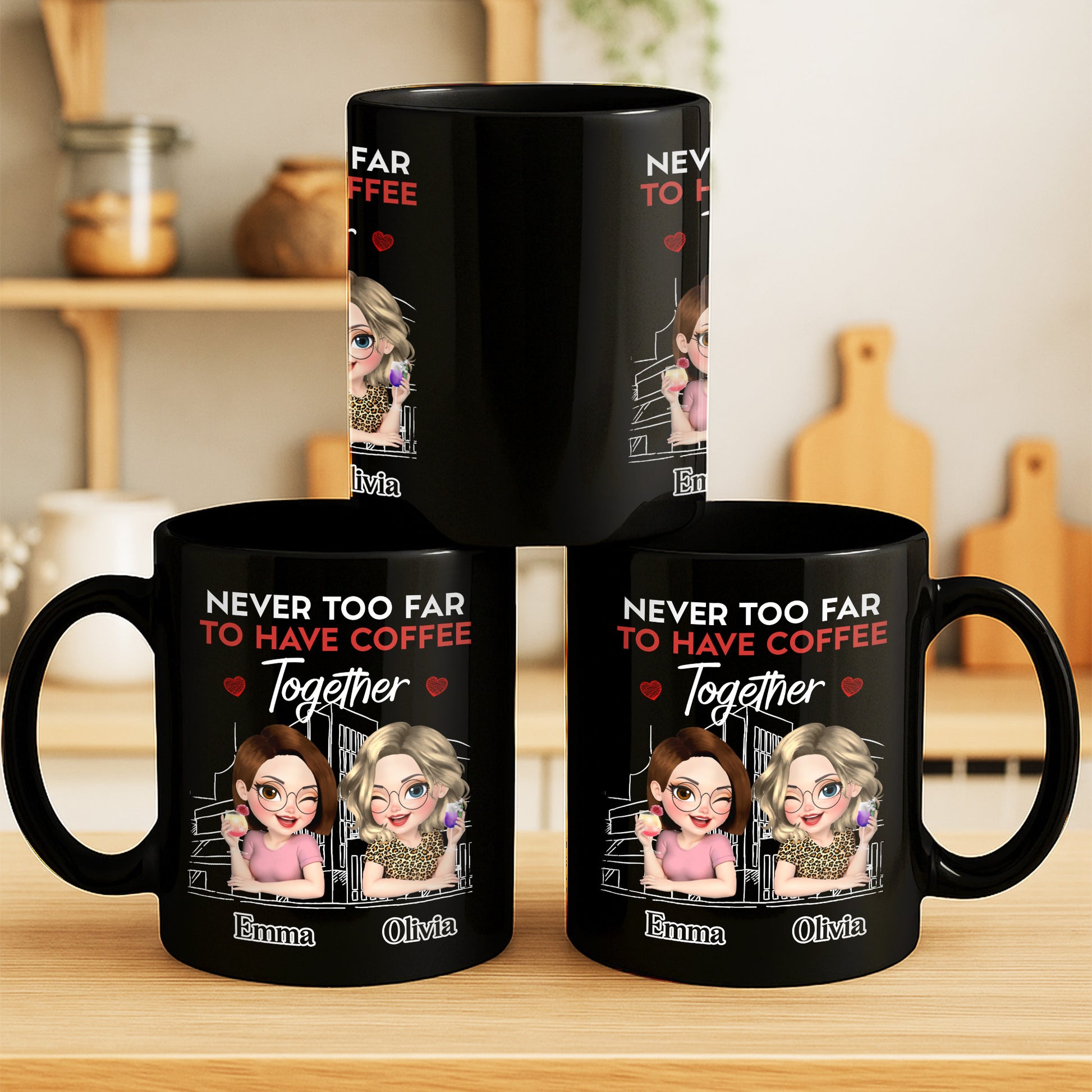 Never Too Far To Have Coffee Together, Cartoon Friends