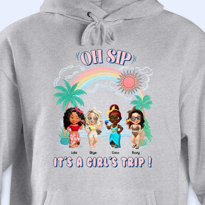 Oh Sip, It's A Girl's Trip With Cartoon Figures