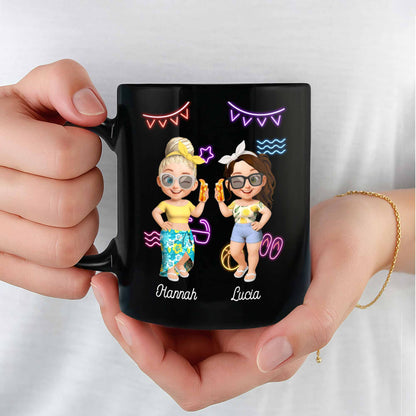 Beaches And Booze And Besties With Beach Symbols And Drinks