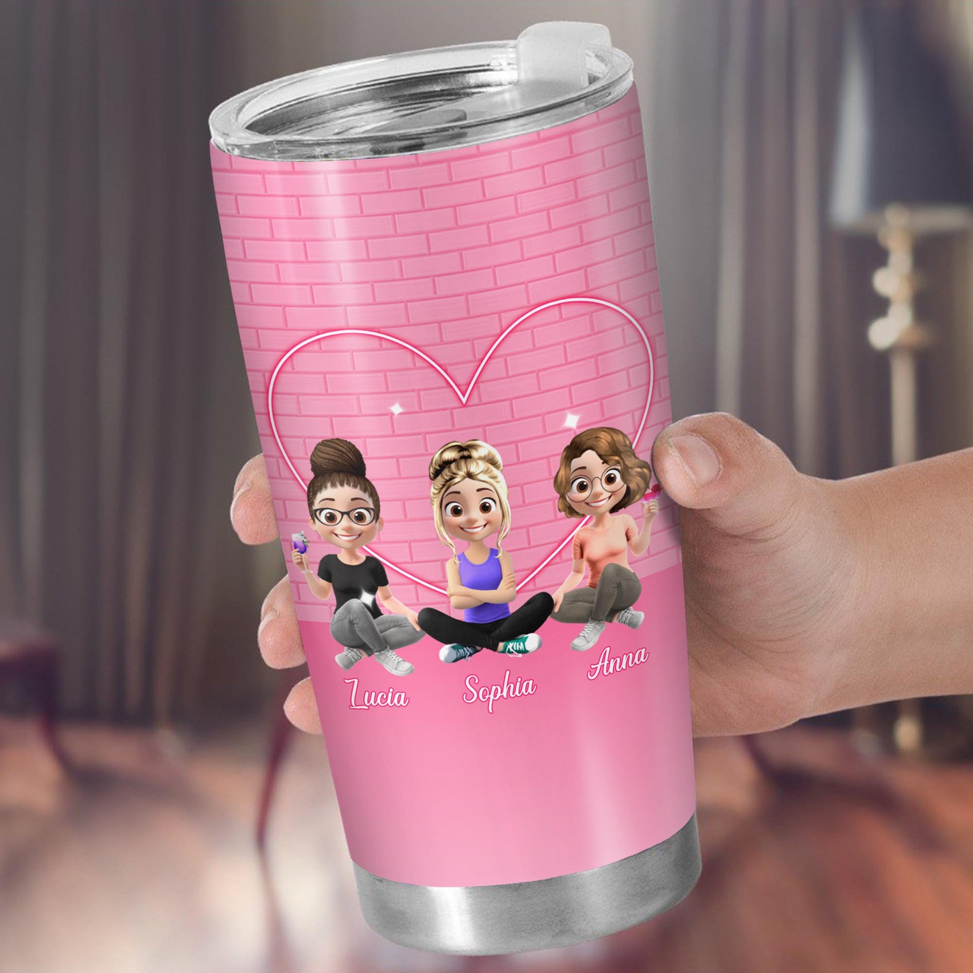 Friendship Built On A Solid Foundation Of Alcohol, Cartoon Friends and Heart