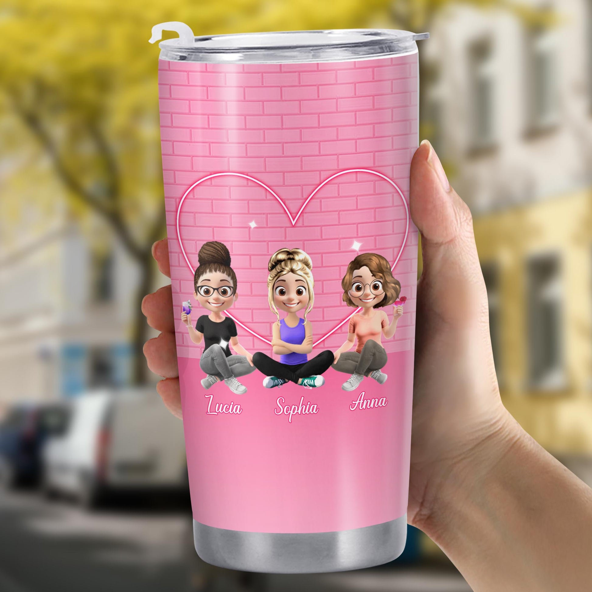 Friendship Built On A Solid Foundation Of Alcohol, Cartoon Friends and Heart