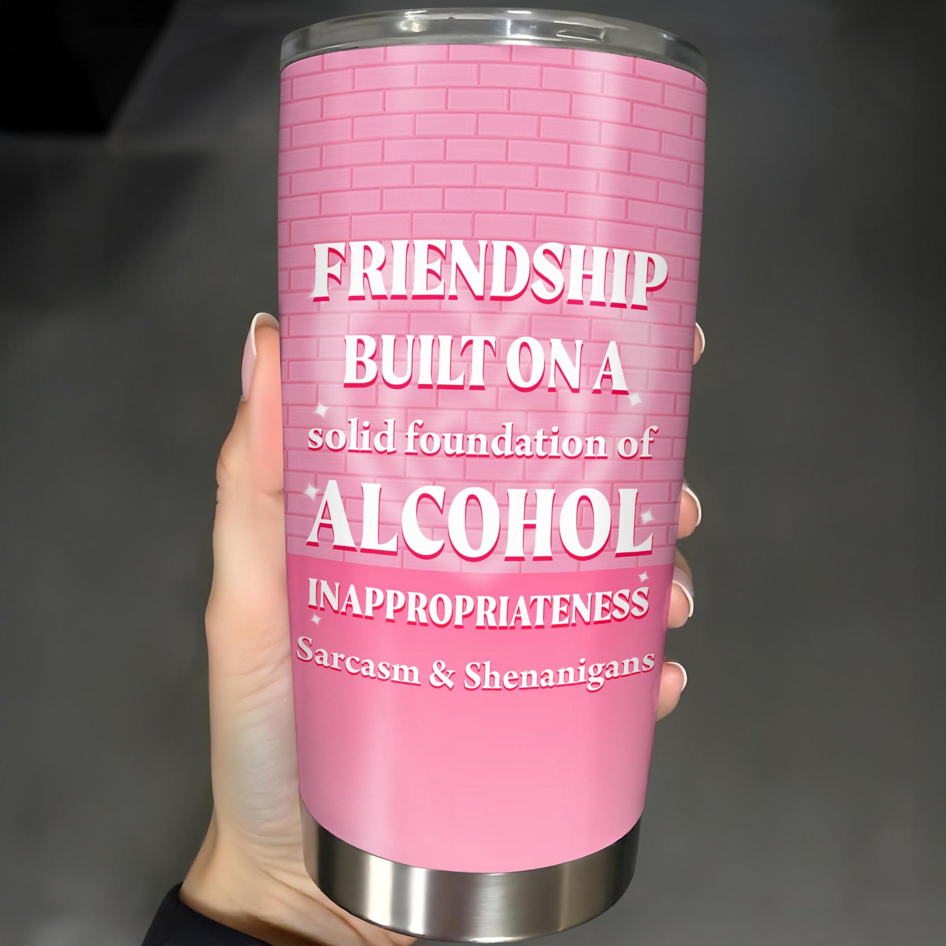 Friendship Built On A Solid Foundation Of Alcohol, Cartoon Friends and Heart