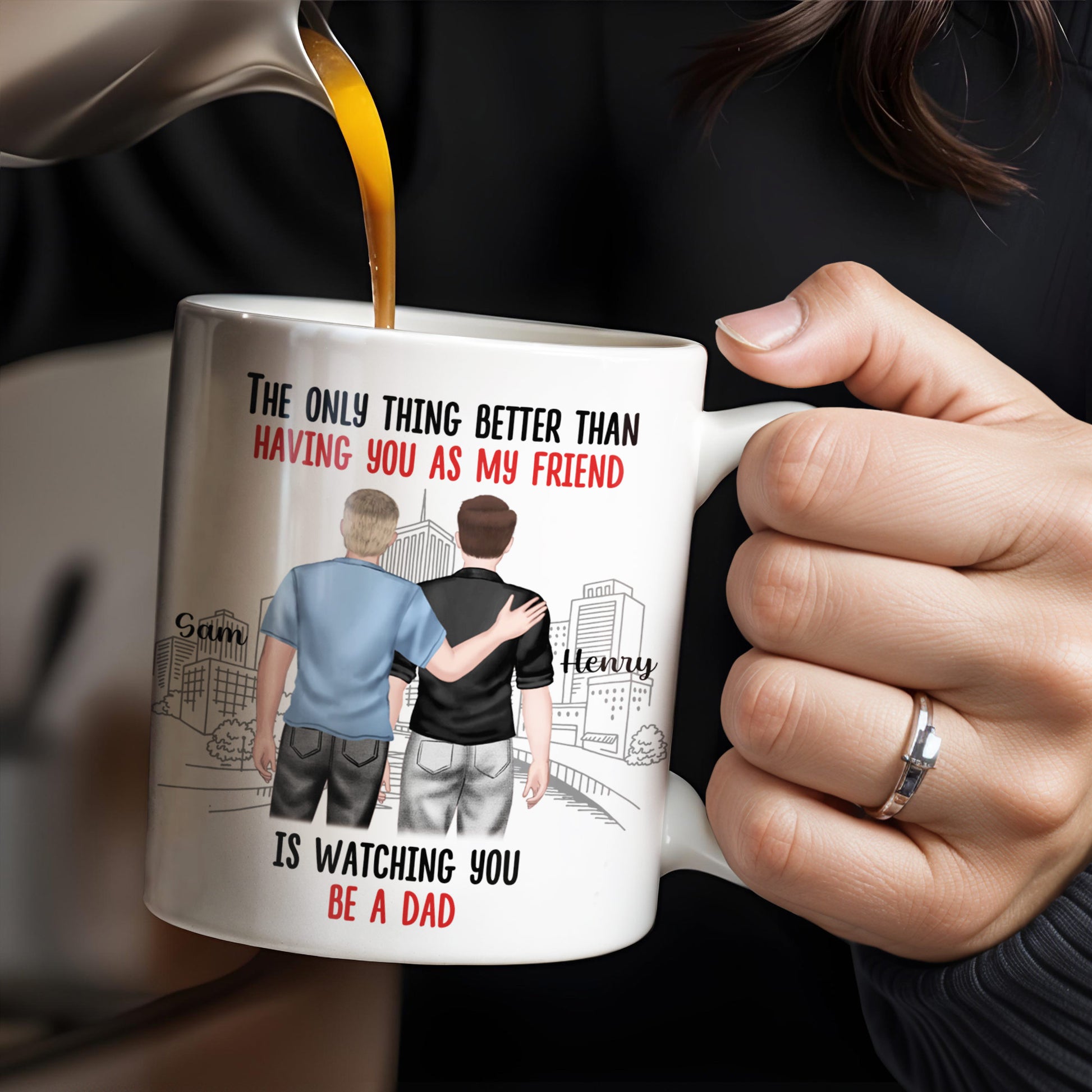 The Only Thing Better Than Having You As My Friend, Two Adult Males and Cityscape