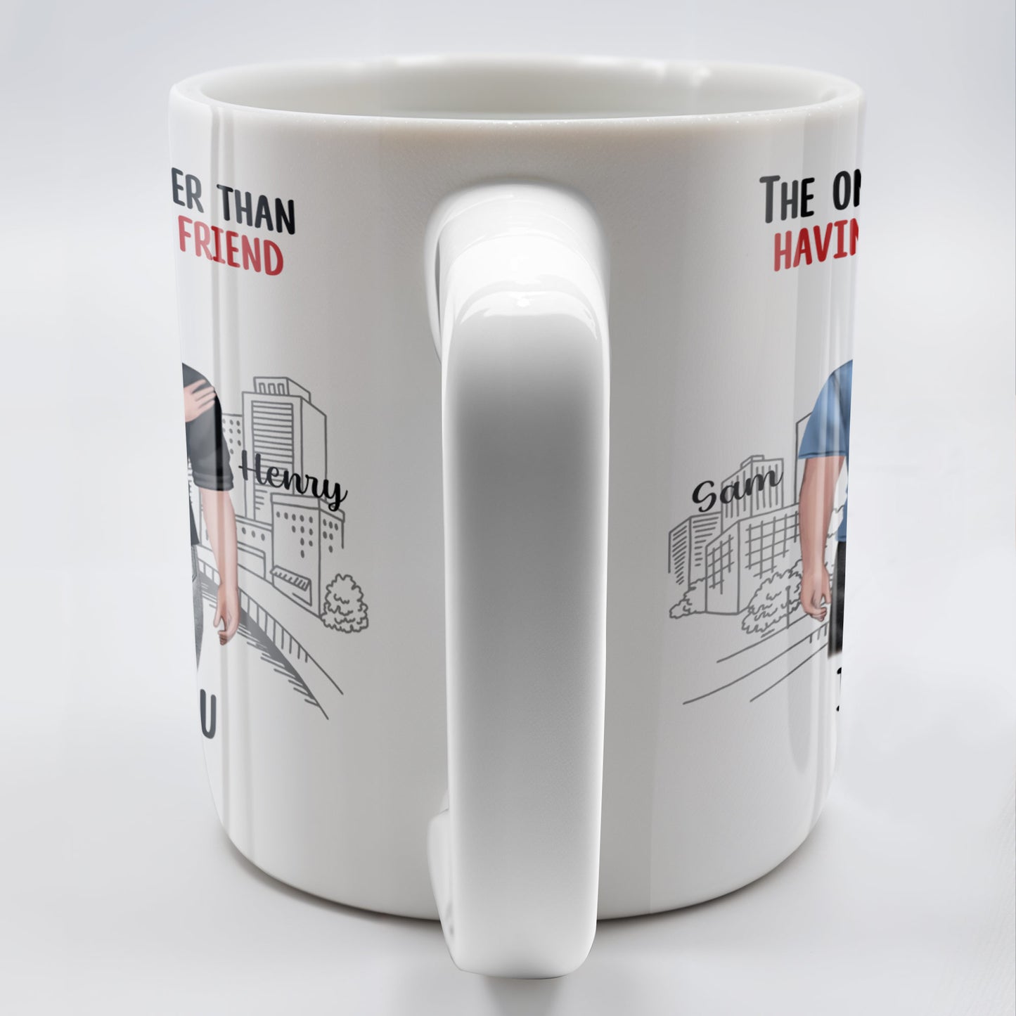 The Only Thing Better Than Having You As My Friend, Two Adult Males and Cityscape