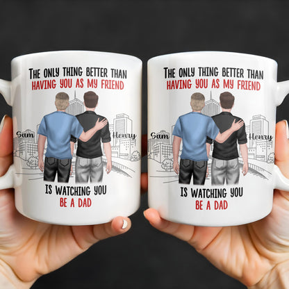 The Only Thing Better Than Having You As My Friend, Two Adult Males and Cityscape