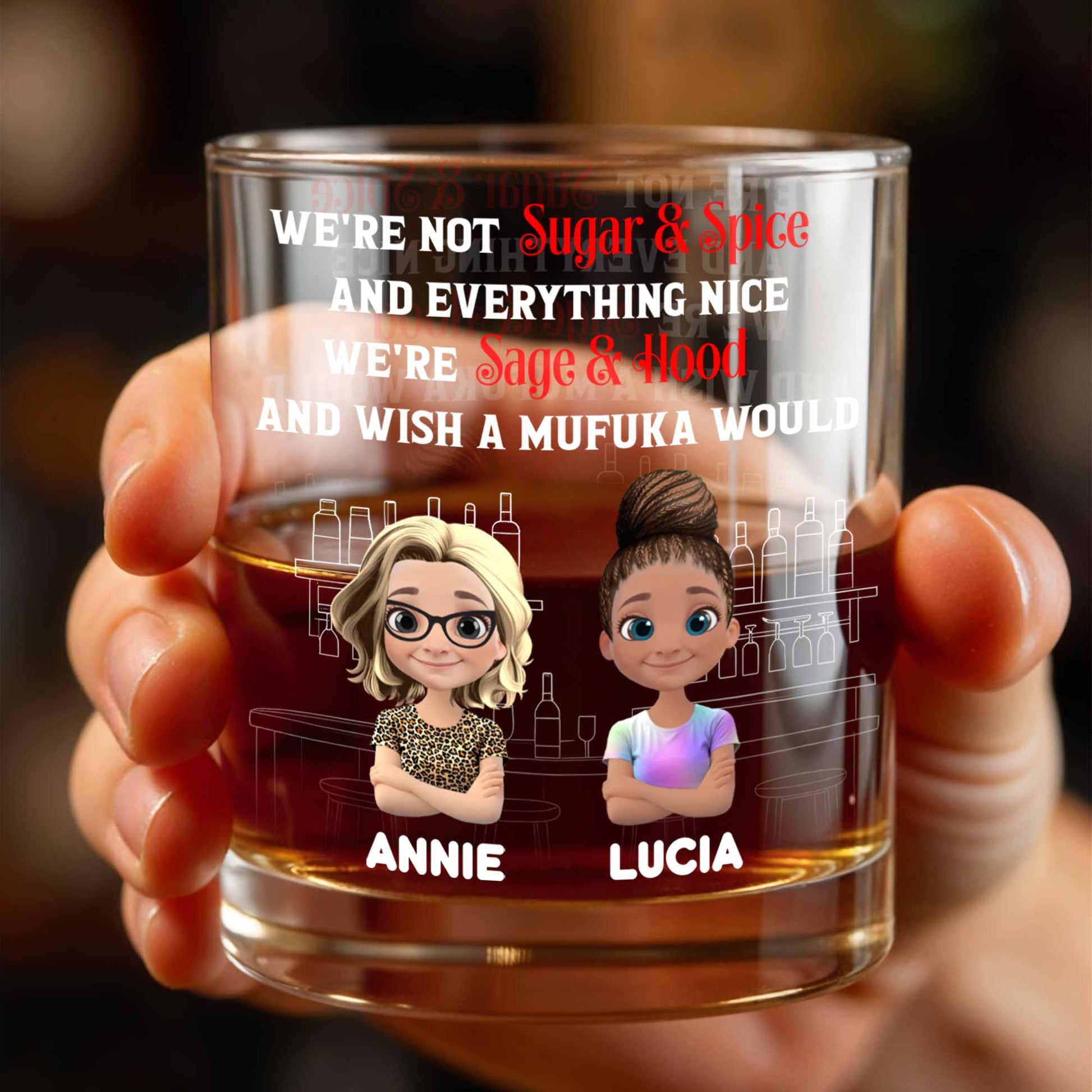 We're Not Sugar And Spice, Sage And Hood Glassware