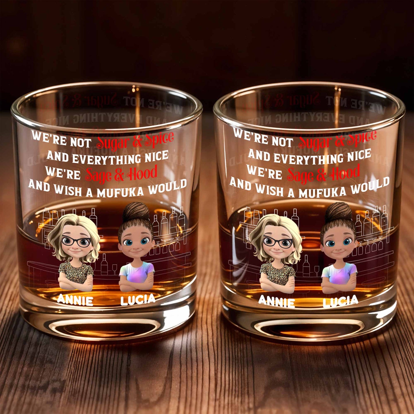 We're Not Sugar And Spice, Sage And Hood Glassware