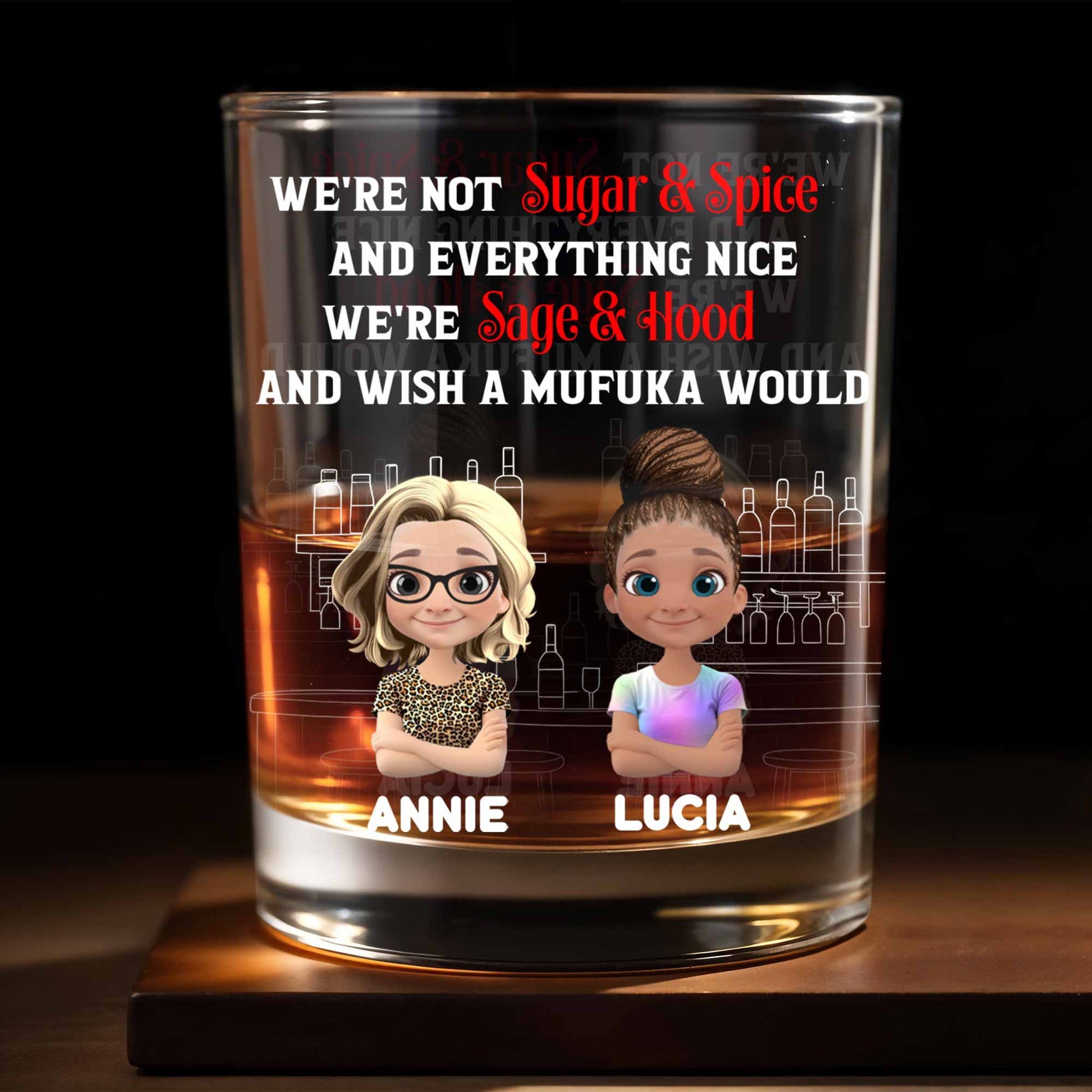 We're Not Sugar And Spice, Sage And Hood Glassware