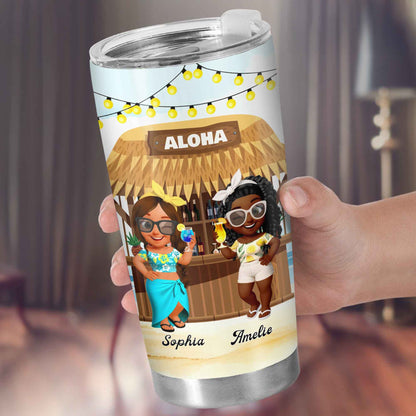 Best Friends Bonding Over Alcohol Tropical Moments