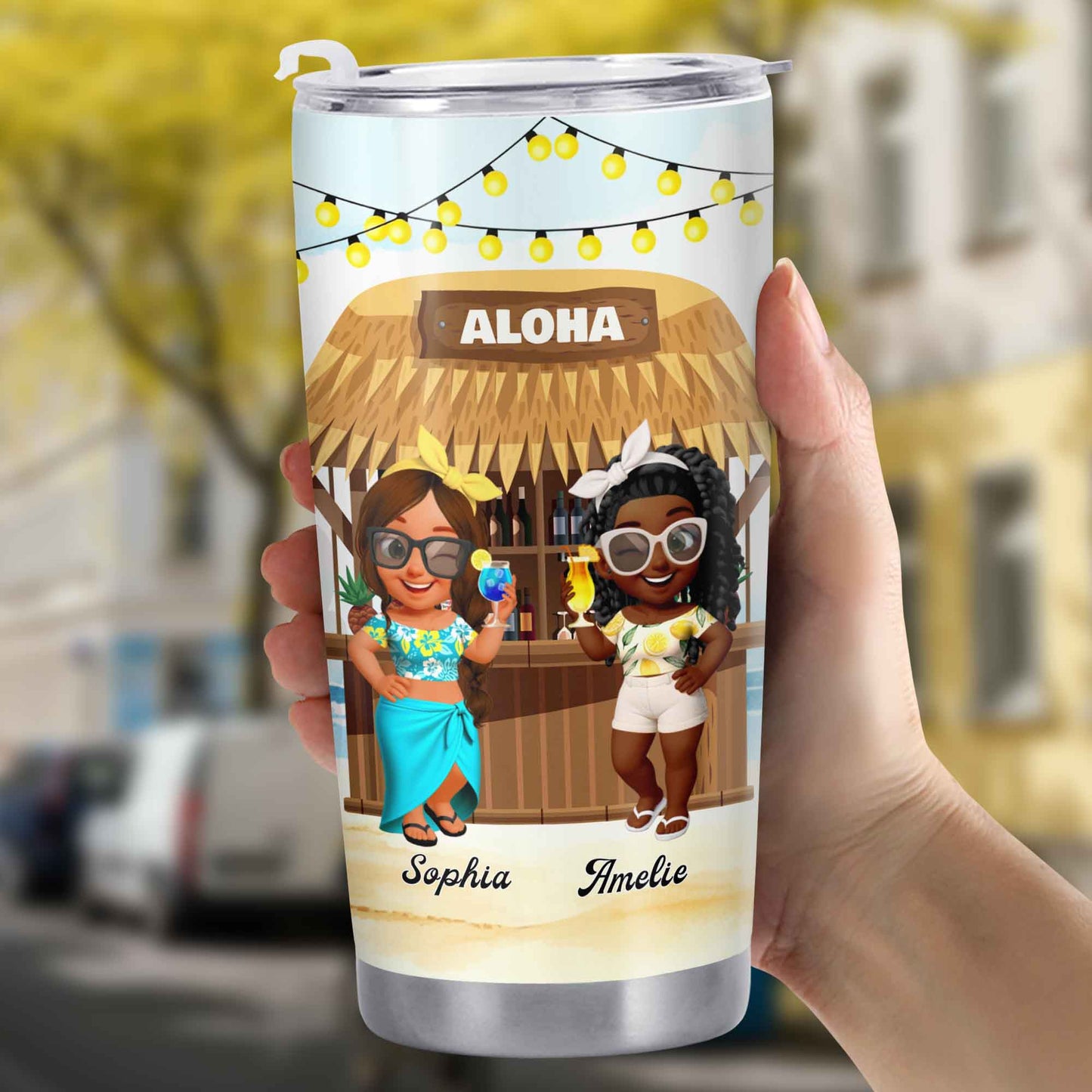 Best Friends Bonding Over Alcohol Tropical Moments