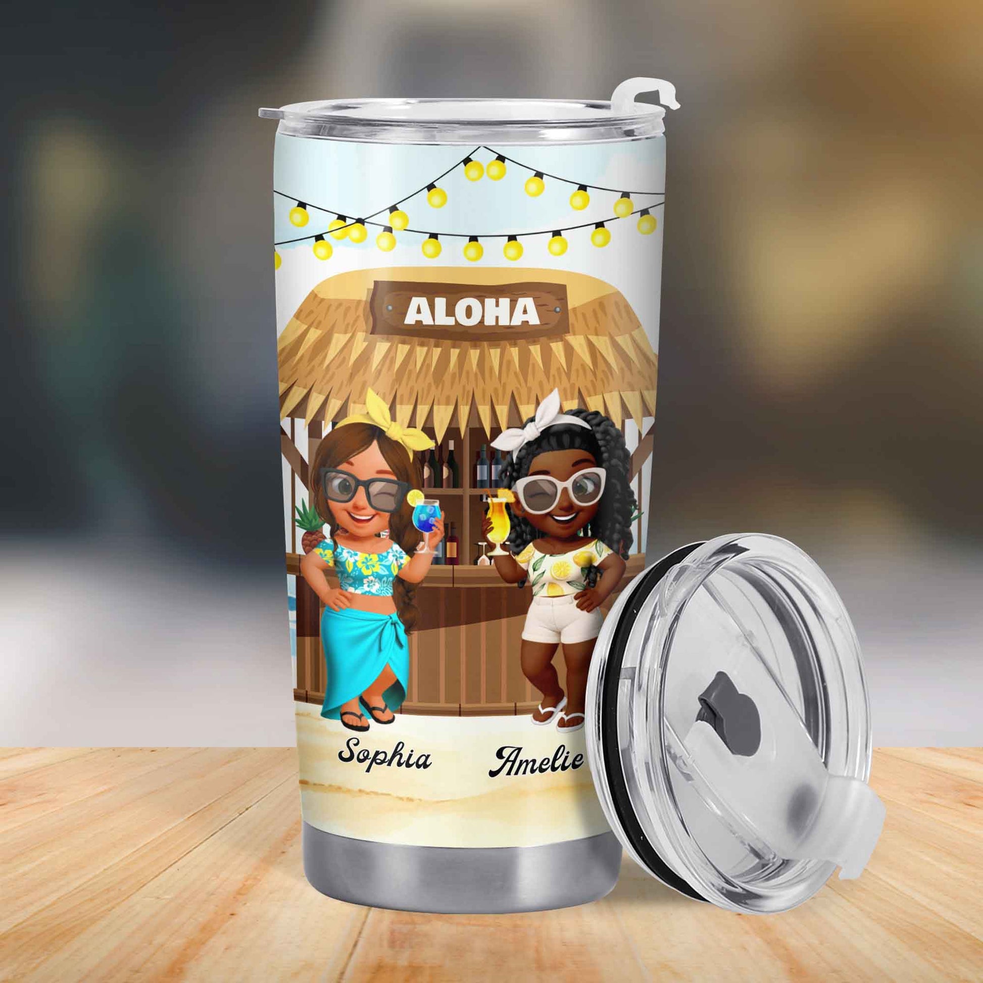 Best Friends Bonding Over Alcohol Tropical Moments