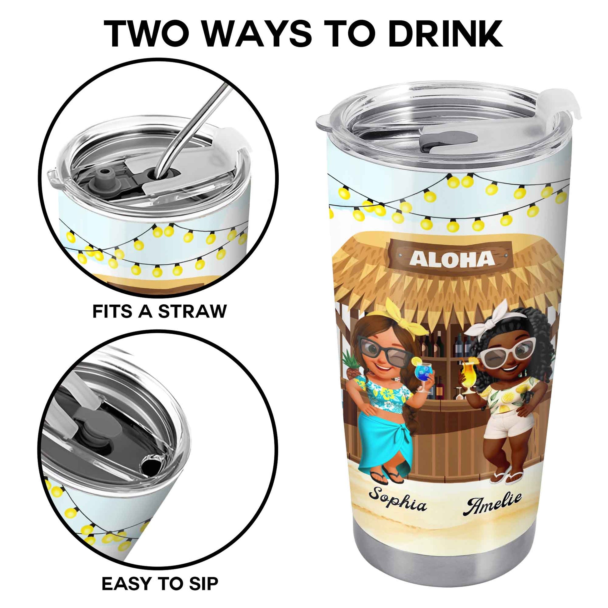 Best Friends Bonding Over Alcohol Tropical Moments